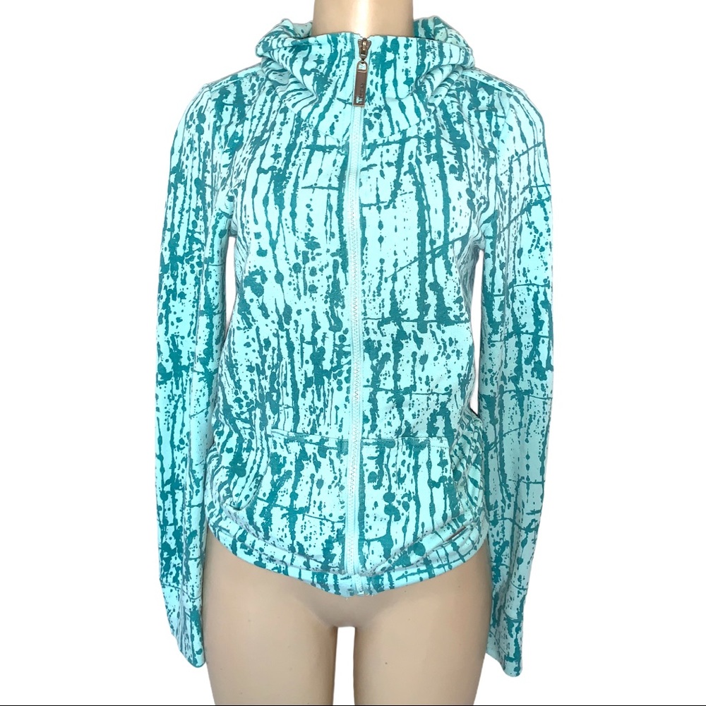 Kismet Paint Splatter Zip Front Sweatshirt Jacket